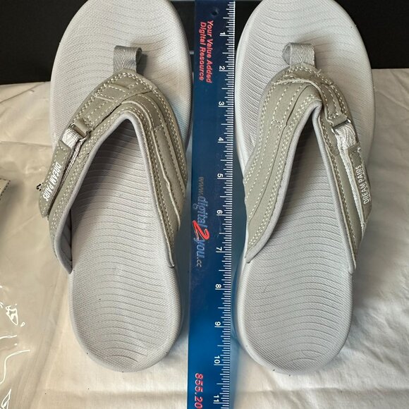 New Flip Flops DREAM PAIRS Women's Arch Support  Comfortable Grey Sandals Size 8 - Picture 9 of 17